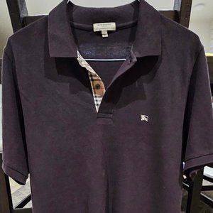 Burberry Brown Logo Classic Fit Polo Shirt - Large